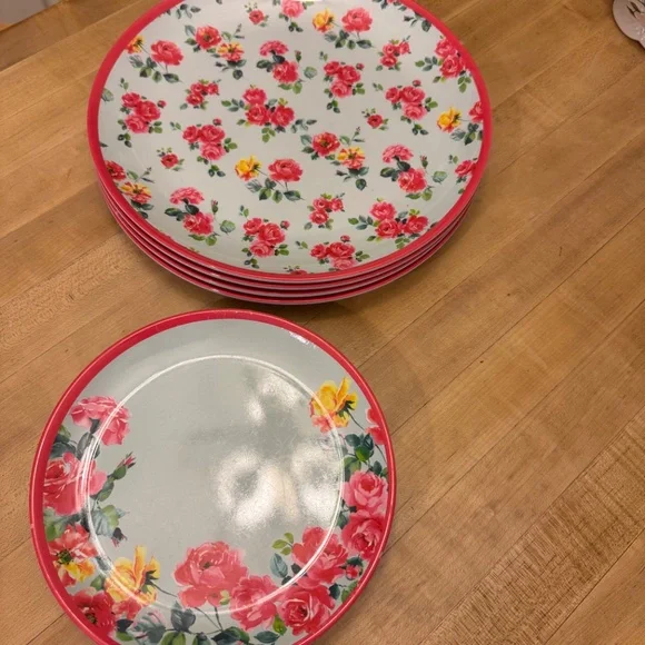 Laura Ashley Melamine plates 8 pieces - Picture 2 of 2